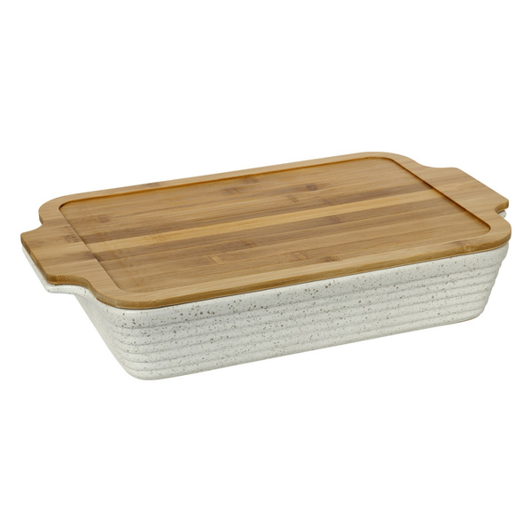 Bakeware Sesno stoneware 44x27x8cm με καπάκι bamboo