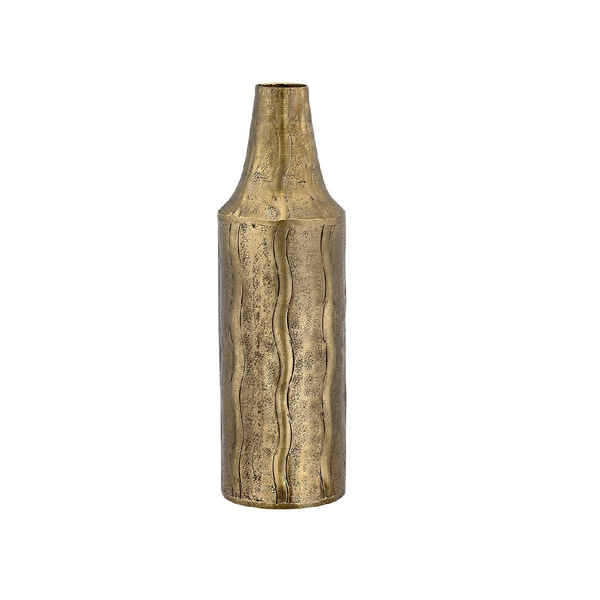 Βάζο μεταλλικό bronze vintage 11.5x11.5x34cm