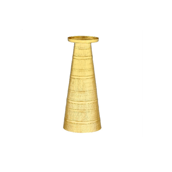 Metal gold κηροπήγιο 13x13x19.5cm