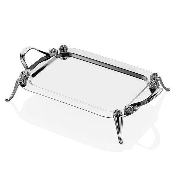 Δίσκος παραλληλόγραμμος ανοξείδωτος 48x28x 7.5cm Elit