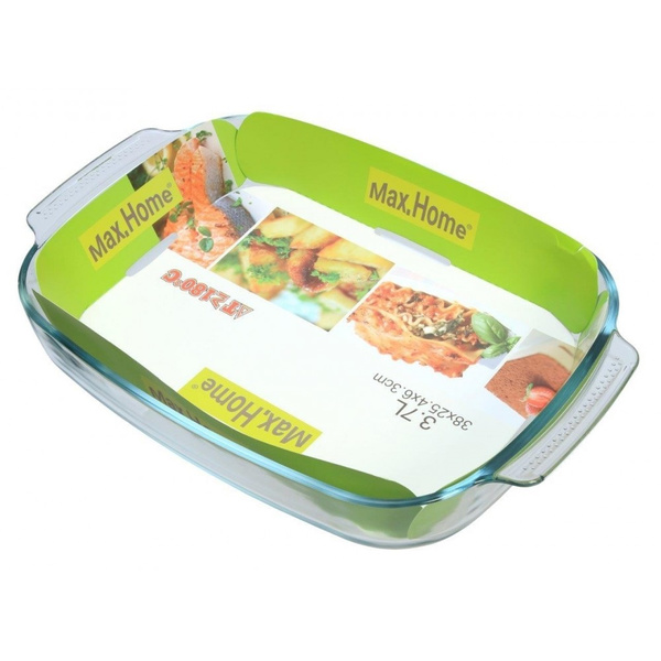 Γυάλινο ταψί ορθογώνιο 3.7lt 38x25cm HAS
