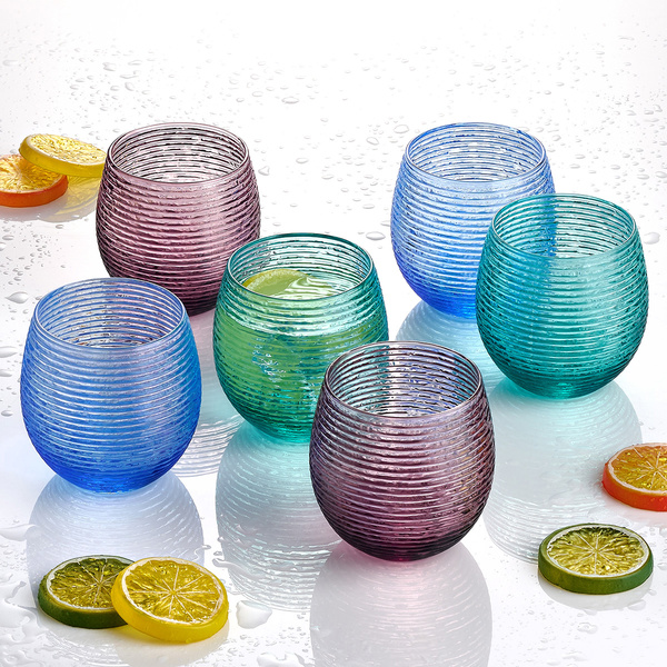 Σετ 6 τεμάχια ποτήρι multicolor assorted colors 250ml Ivv