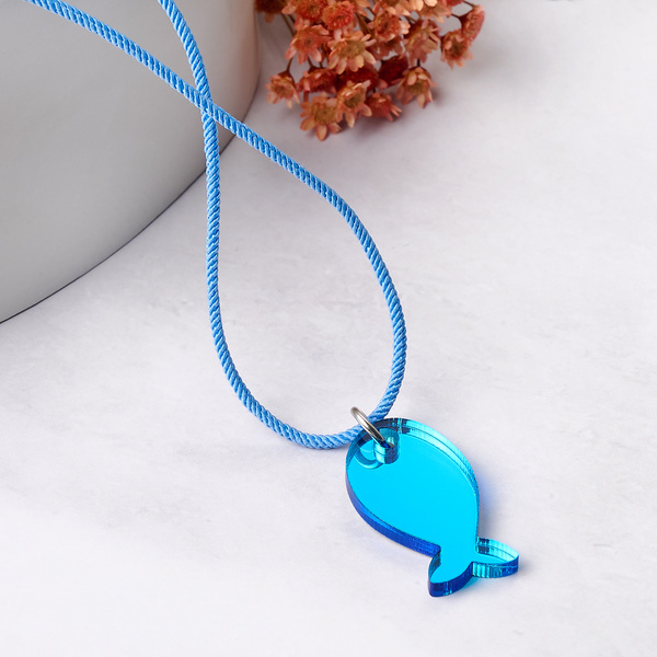Plexi Summer Friends μικρό κρεμαστό γαλάζιο ψαράκι 3 εκ.