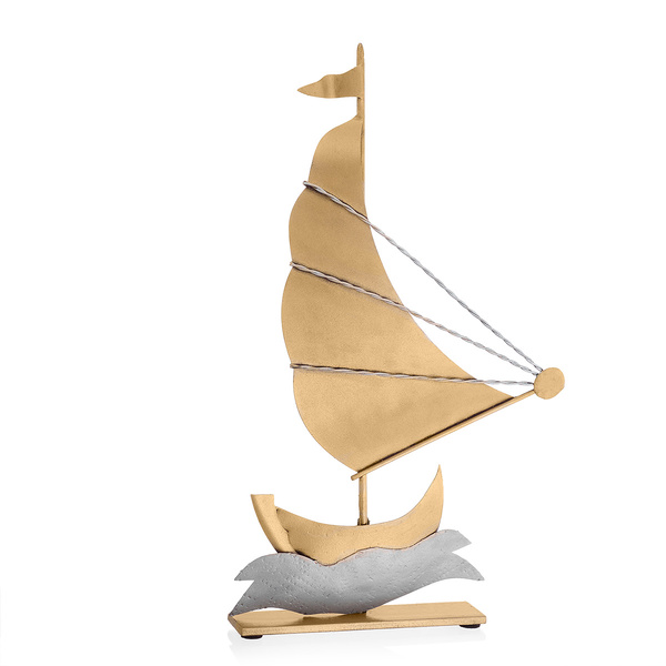 Χειροποιίητο καράβι με ψηλό πανί -19x35cm
